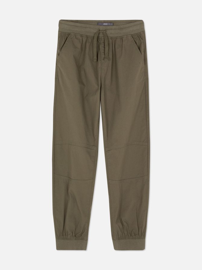 Cuffed Poplin Joggers - Image 3