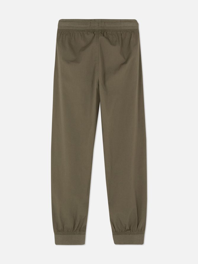 Cuffed Poplin Joggers - Image 4
