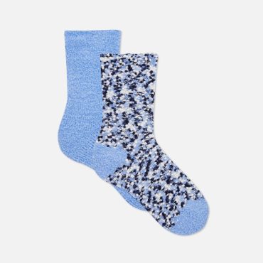 2-Pack Bouclé Crew Socks