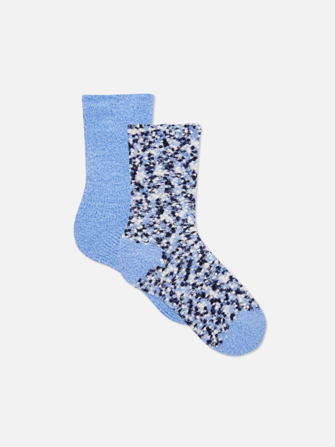 2-Pack Bouclé Crew Socks