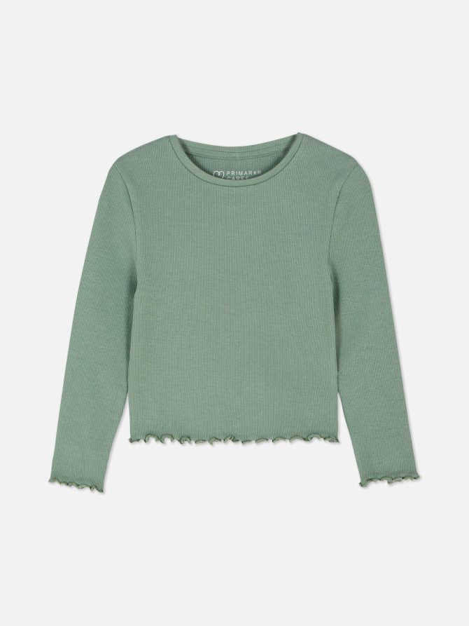 Ribbed Lettuce Hem Top - Image 3