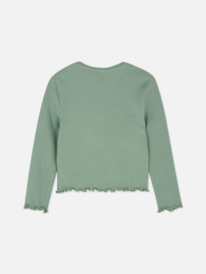 Ribbed Lettuce Hem Top - Image 4