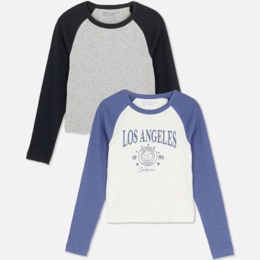 2-Pack Raglan Sleeve T-Shirts