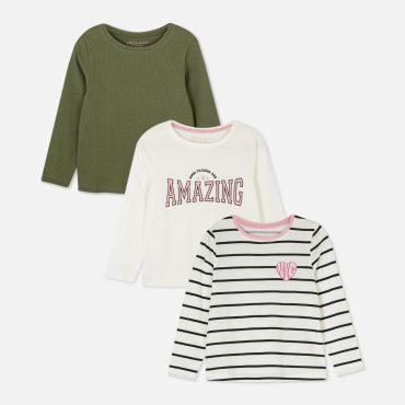 3-Pack Multi Long Sleeve T-shirts