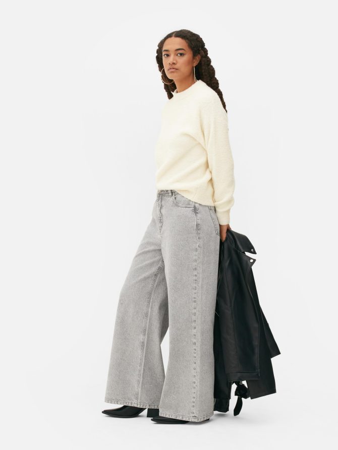 Bouclé Crew Neck Sweater