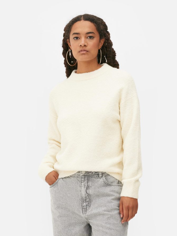 Bouclé Crew Neck Sweater - Image 2