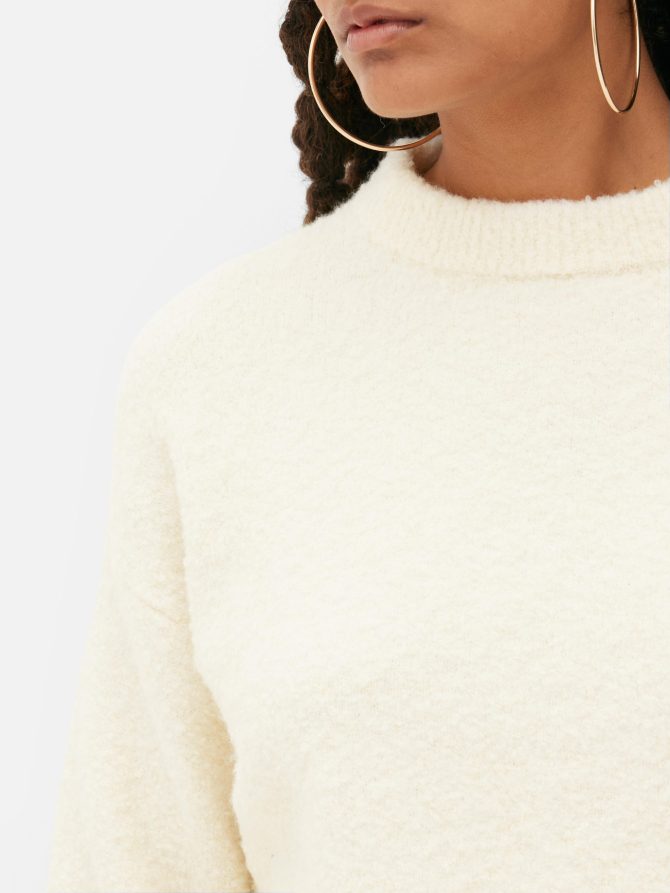 Bouclé Crew Neck Sweater - Image 3