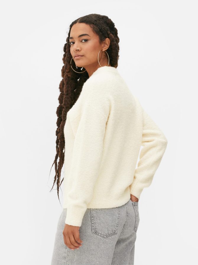Bouclé Crew Neck Sweater - Image 4