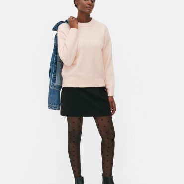 Bouclé Crew Neck Sweater