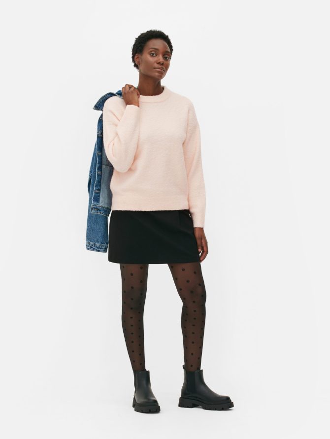 Bouclé Crew Neck Sweater