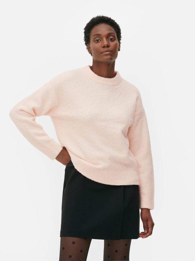 Bouclé Crew Neck Sweater - Image 2