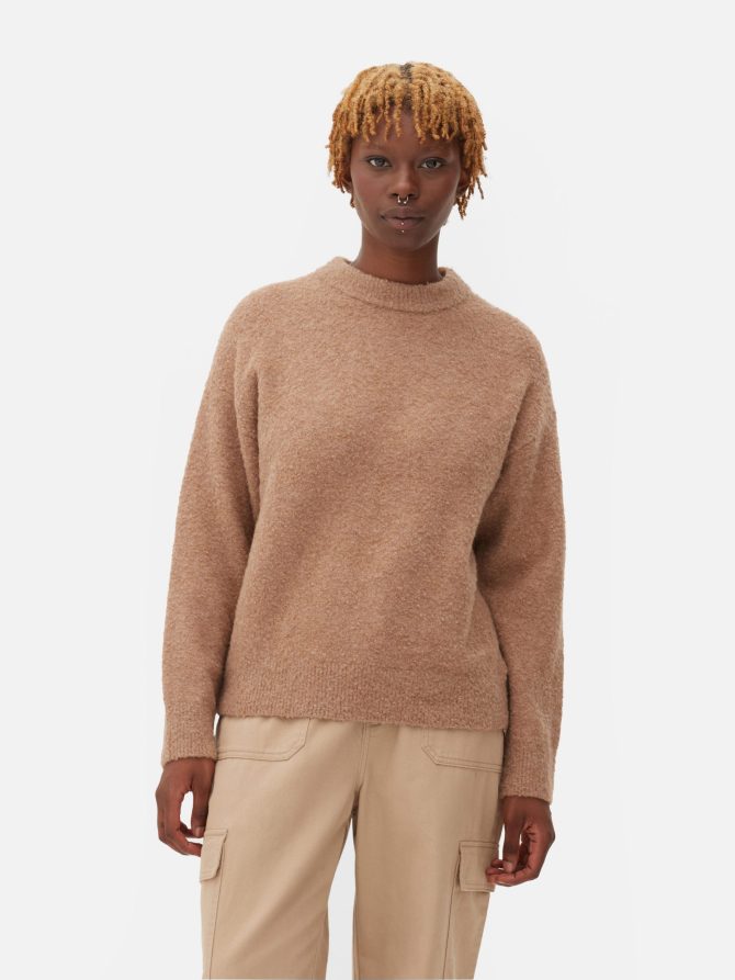 Bouclé Crew Neck Sweater - Image 2
