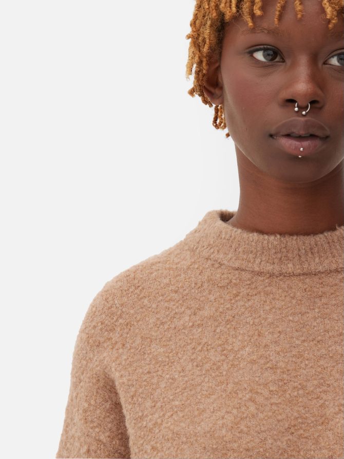 Bouclé Crew Neck Sweater - Image 3