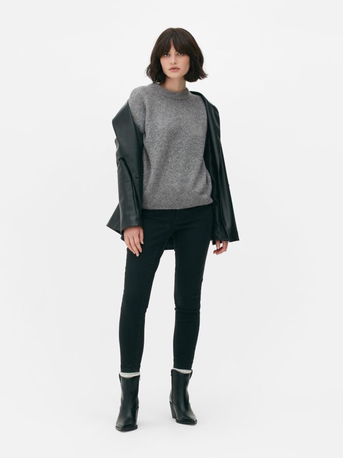 Bouclé Crew Neck Sweater
