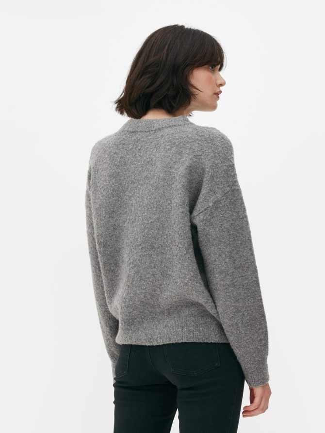 Bouclé Crew Neck Sweater - Image 4