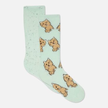 2-Pack Multi Fluffy Socks
