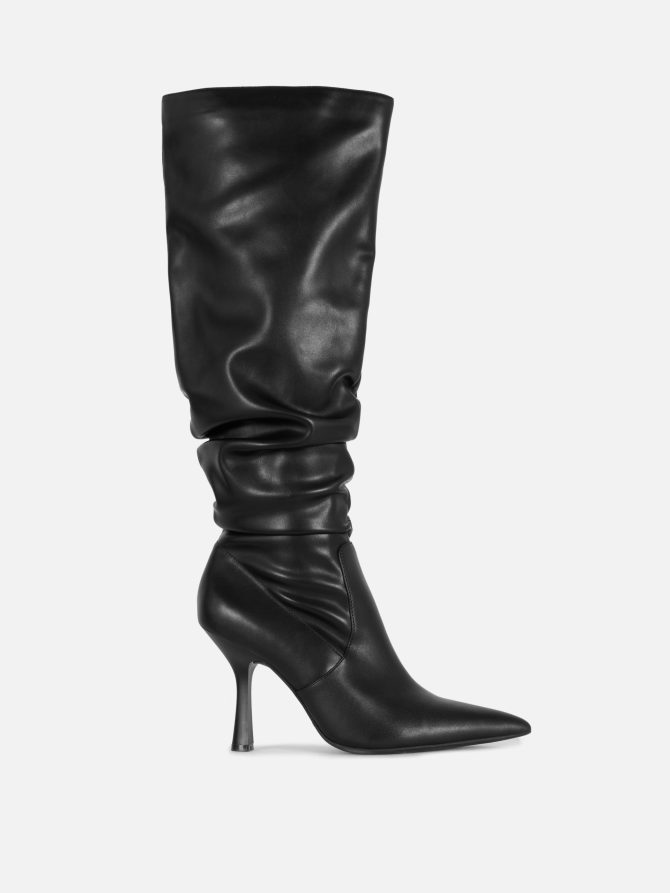 Rita Ora Knee-High Ruched Boots