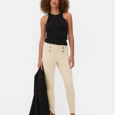 High Waist Button Pants