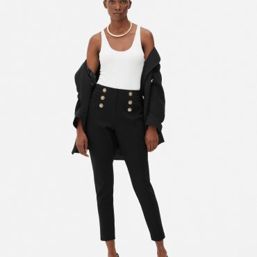 High Waist Button Pants