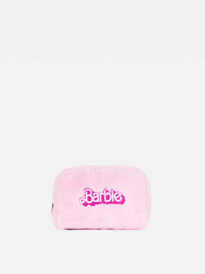 Barbie The Movie Faux Fur Makeup Bag