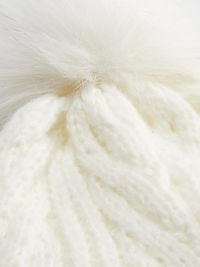 Cable Knit Pompom Hat - Image 2