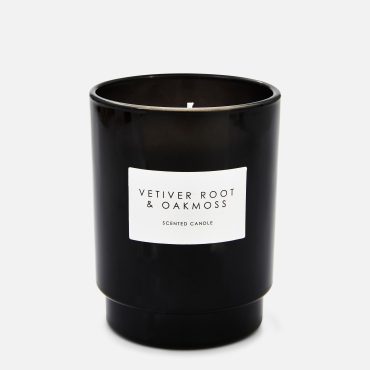 Scented Candle in Black Glass Jar