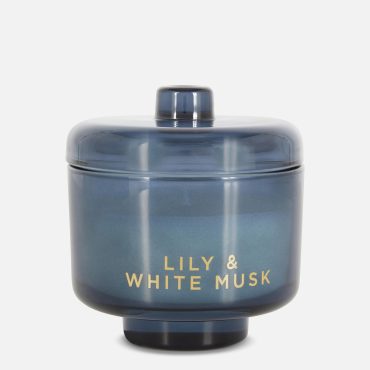 Lily and White Musk Glass Lidded Candle