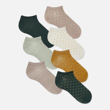 7-Pack Multi Floral Sneaker Socks