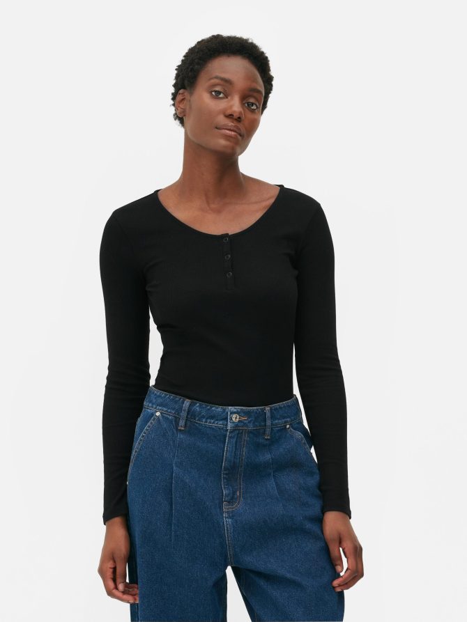 Long Sleeve Popper Bodysuit - Image 2
