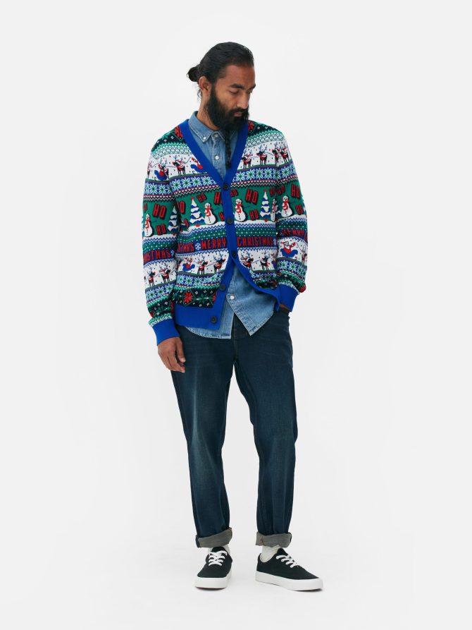 Men's Fair Isle Christmas Cardigan - Image 2