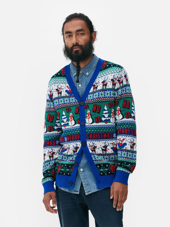 Men's Fair Isle Christmas Cardigan - Image 3