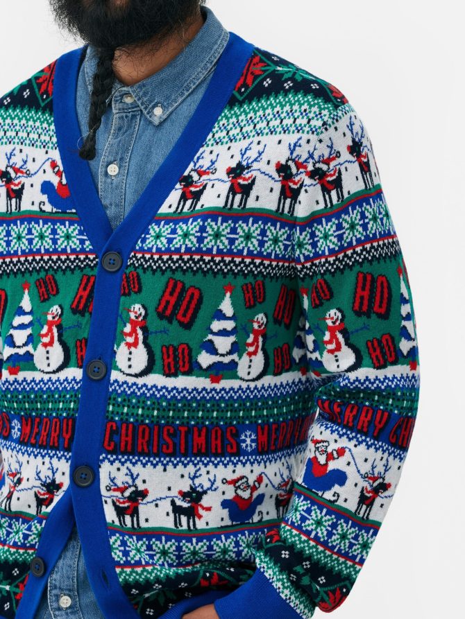 Men's Fair Isle Christmas Cardigan - Image 4