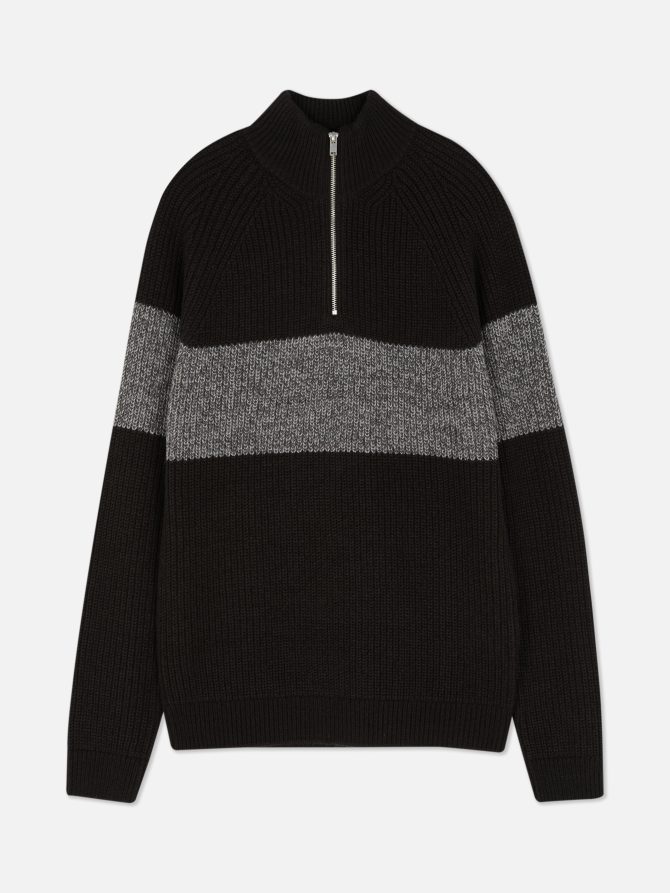 Half-Zip Ribbed Sweater - Image 5