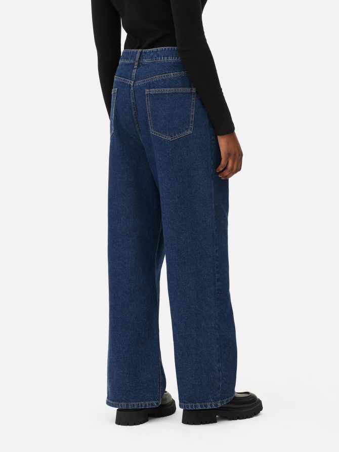 Pleat Front Wide Leg Jeans - Image 4