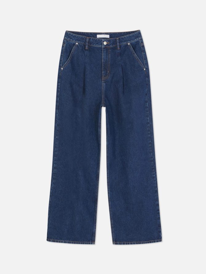 Pleat Front Wide Leg Jeans - Image 5