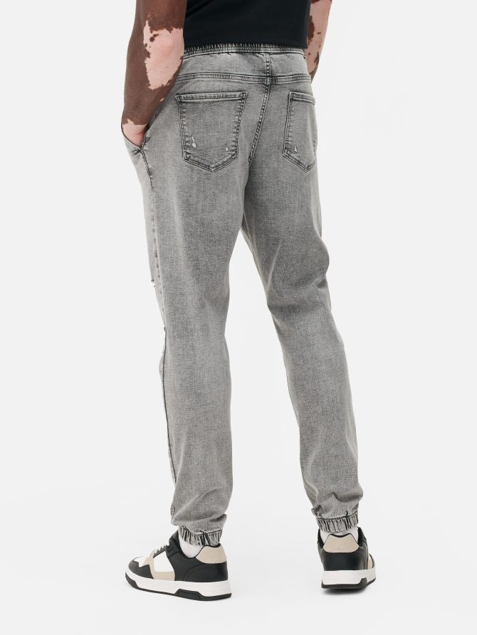 Ripped Cuffed Jogger Jeans - Image 4
