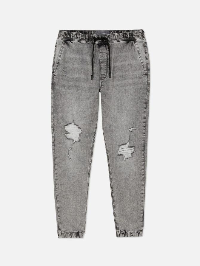 Ripped Cuffed Jogger Jeans - Image 5