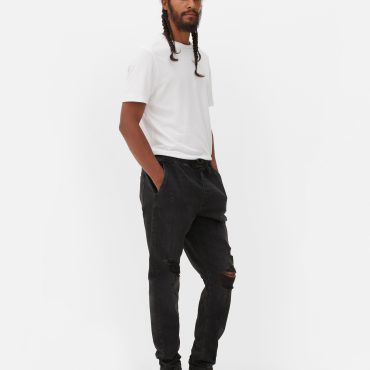 Ripped Cuffed Jogger Jeans