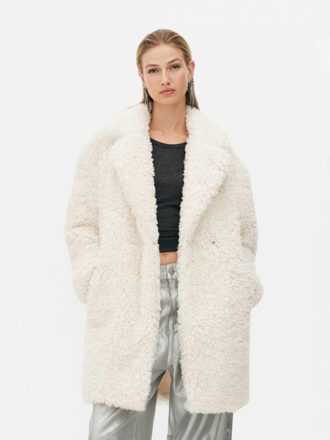 Rita Ora Faux Fur Coat