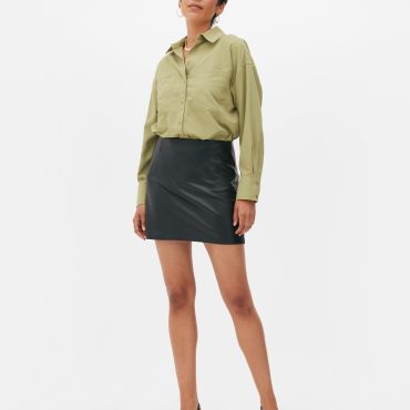 Faux Leather Mini Skirt