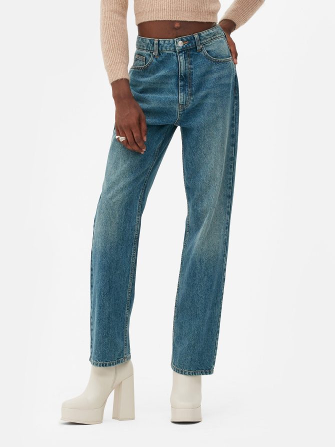 Rita Ora Stone Wash Straight Leg Jeans