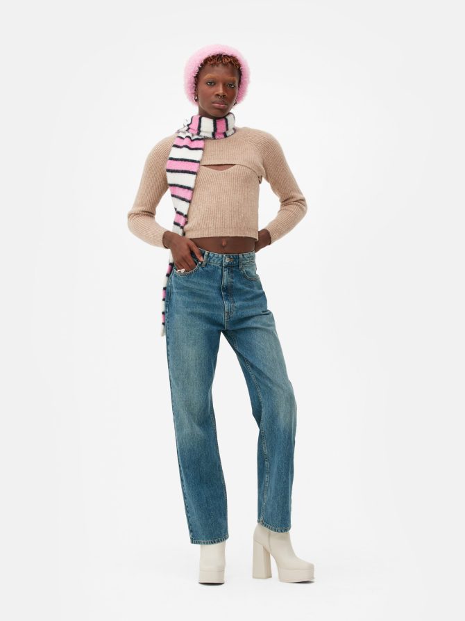Rita Ora Stone Wash Straight Leg Jeans - Image 2