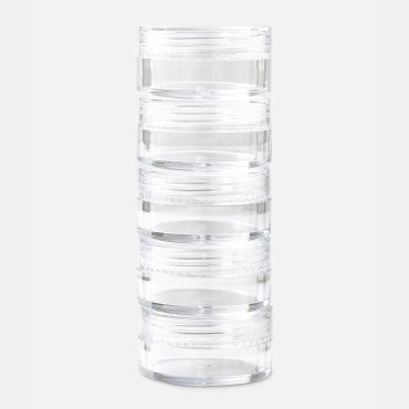 5-Pack Clear Cosmetic Jars