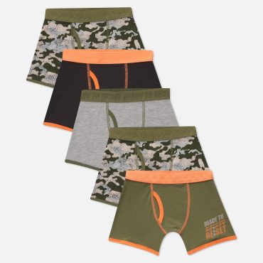 5-Pack Camouflage Print Trunks