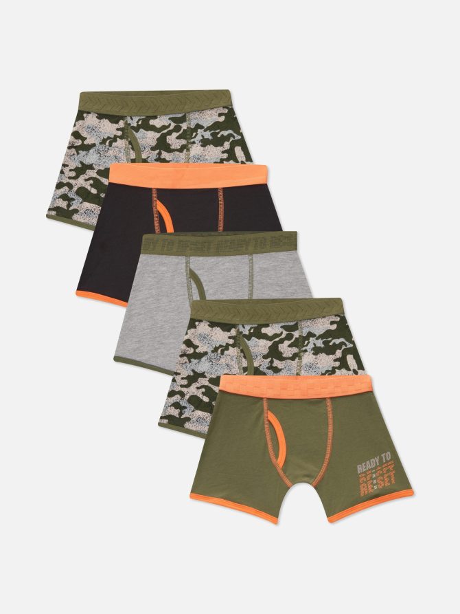 5-Pack Camouflage Print Trunks