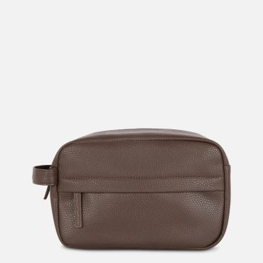 Faux Leather Wash Bag