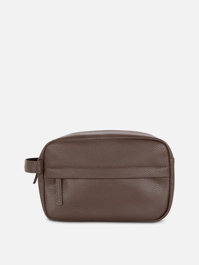 Faux Leather Wash Bag