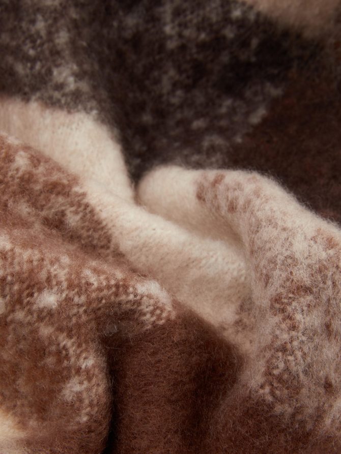 Plaid Brushed Fringed Scarf - Image 2