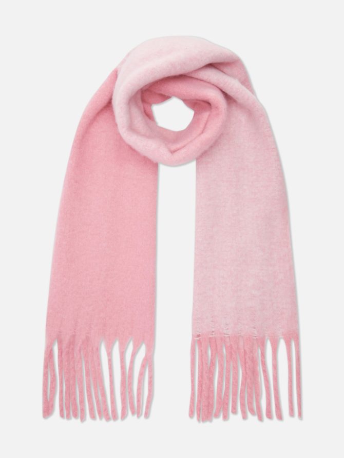 Oversized Brushed Fringe Scarf