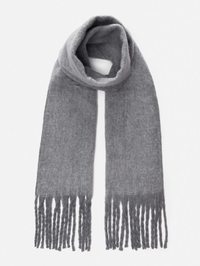 Oversized Brushed Fringe Scarf